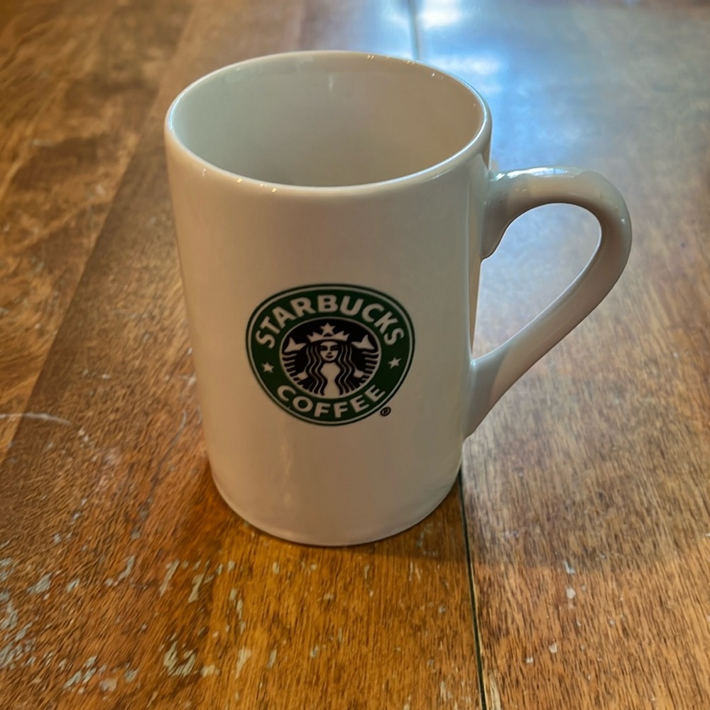 Starbucks Classic White Coffee Mug 2008 10oz